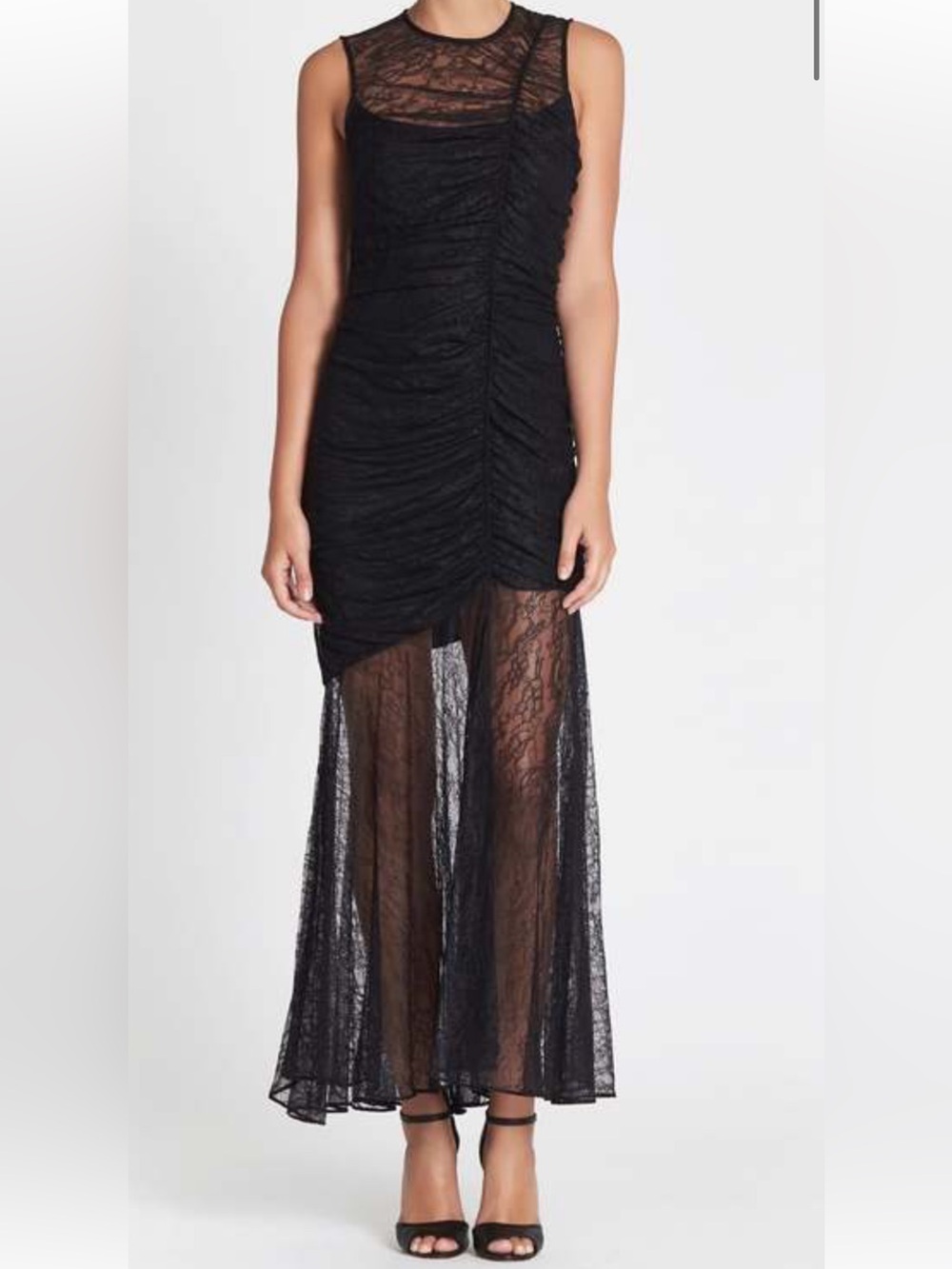 Camilla and Marc Plaza Black Lace Midi Dress Formal Whimsigoth Romantic Fairy 2